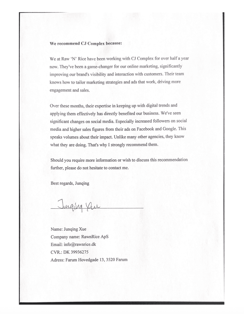 Recommendation Document